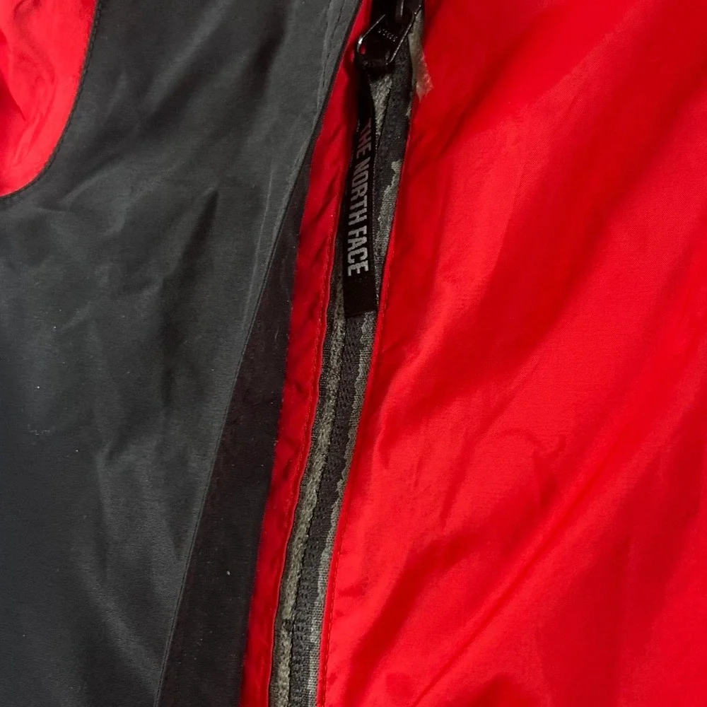 The North Face Mountain Jacket Mens L Red Black Gore-Tex Hooded Vintage Shell